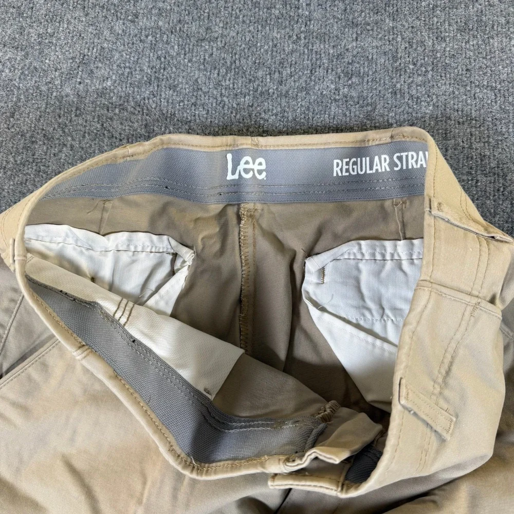 Lee Mens Regular Straight Fit Chino Pants Khaki Tan 34x29 4161004 #4051